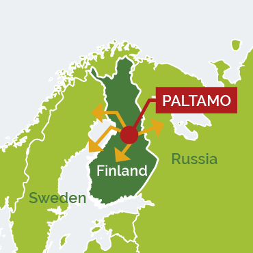 Paltamo Site, Map of Europe